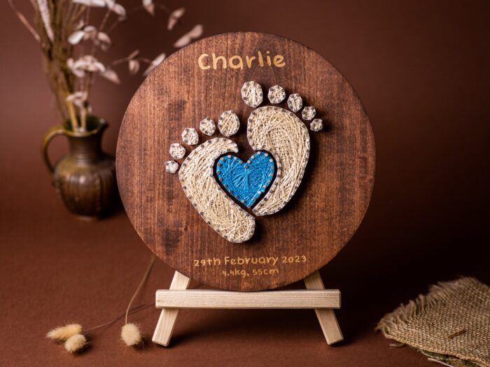 Heartfelt String Art Gift for New-borns and Families - Image 2