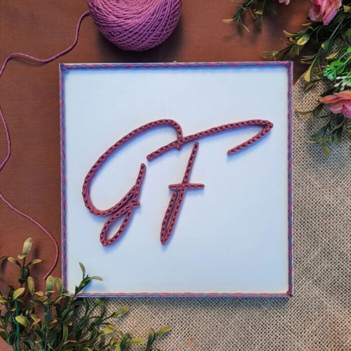 Custom Initials String Art – Personalized Handmade