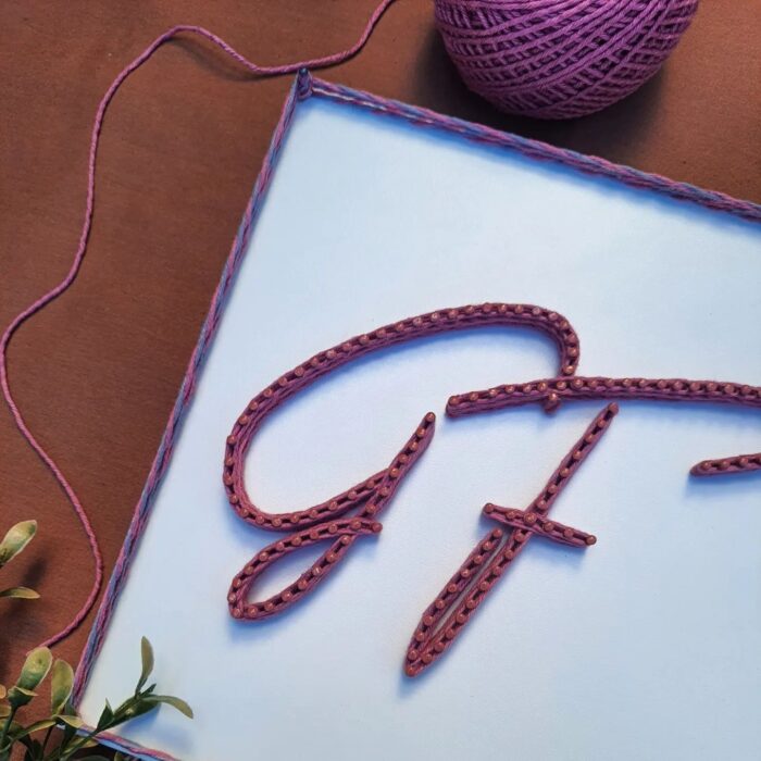 Custom Initials String Art – Personalized Handmade - Image 5