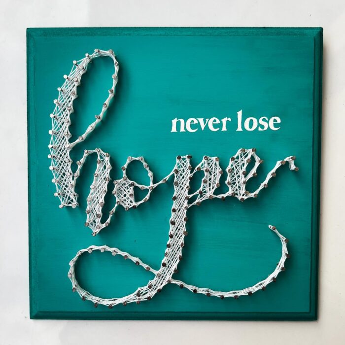 Never Lose Hope – Handmade String Art Wall Décor - Image 3