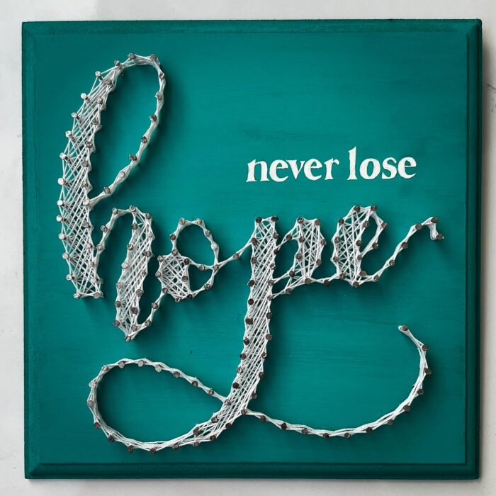 Never Lose Hope – Handmade String Art Wall Décor